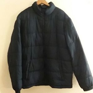 Navy Blue Men's Puffer Coat w/Fleece